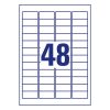 Etikett AVERY L4736REV-100 45,7x21,2 mm univerzális visszaszedhető 4800 címke/doboz 100 ív/doboz