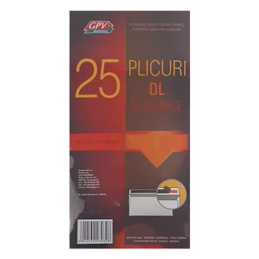   Boríték GPV LA/4 szilikonos bélésnyomott 110x220mm 25 darabos