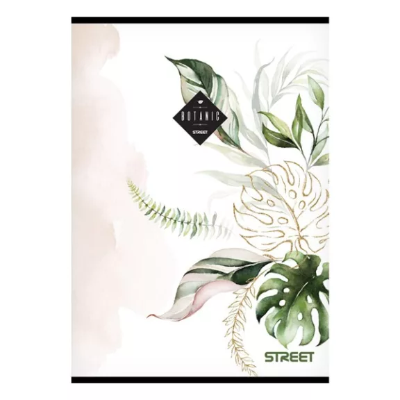 Füzet sima STREET A/5 54 lapos Botanic