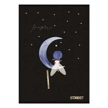 Füzet sima STREET A/5 54 lapos Black&Gold