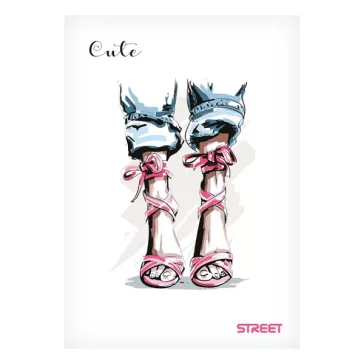 Füzet sima STREET A/4 54 lapos Cute