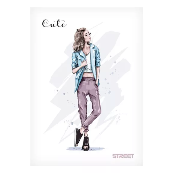 Füzet sima STREET A/4 54 lapos Cute