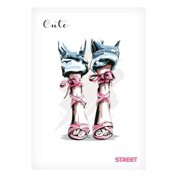Füzet sima STREET A/5 54 lapos Cute