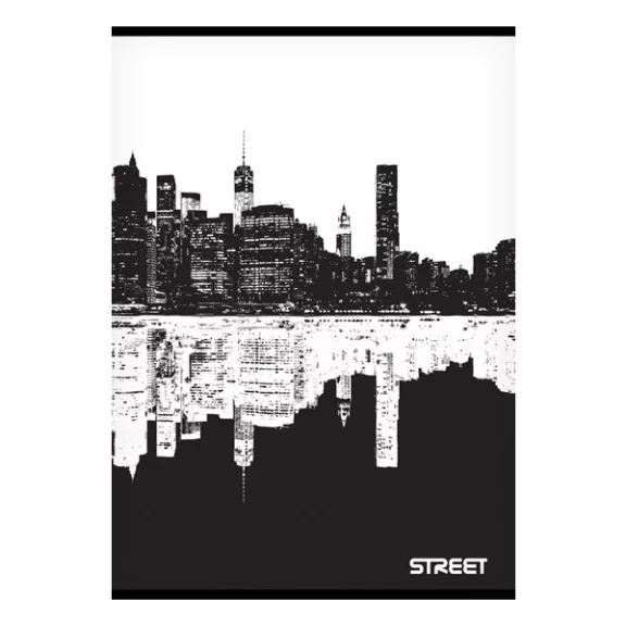 Füzet sima STREET A/4 54 lapos Black&White