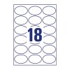 Etikett AVERY L5087  63,5x42,3 mm ovális visszaszedhető 10 íves