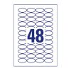 Etikett AVERY L6241-10  40x20 mm univerzális ovális 10 íves