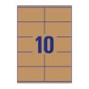 Etikett AVERY L7108-25 105x57 mm újrahasznosított barna kraft 25 íves