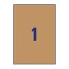 Etikett AVERY L7109-25 210x297 mm újrahasznosított barna kraft 25 íves