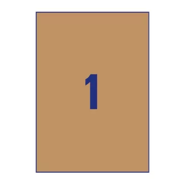   Etikett AVERY L7109-25 210x297 mm újrahasznosított barna kraft 25 íves