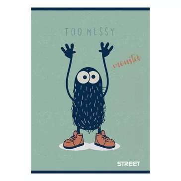Füzet sima STREET A/5 54 lapos Monsters