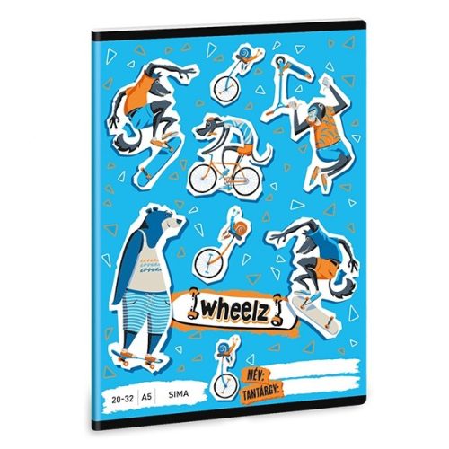 Füzet sima ARS UNA A/5 32 lapos 20-32 Wheelz