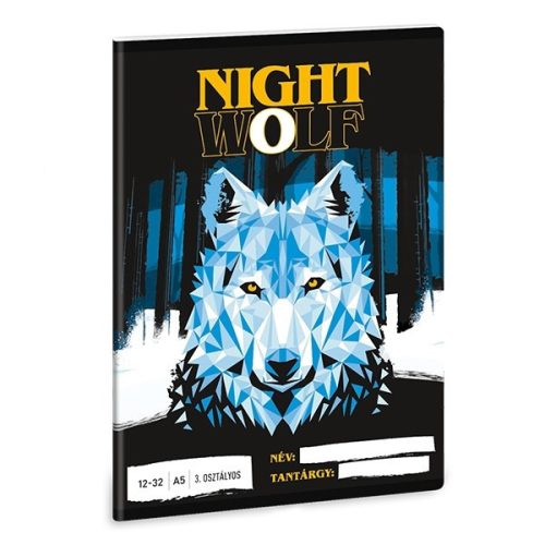 Füzet vonalas ARS UNA A/5 32 lapos 12-32 3. osztályos NightWolf