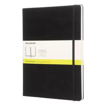   Jegyzetfüzet sima MOLESKINE QP092 "XL" keményfedeles fekete