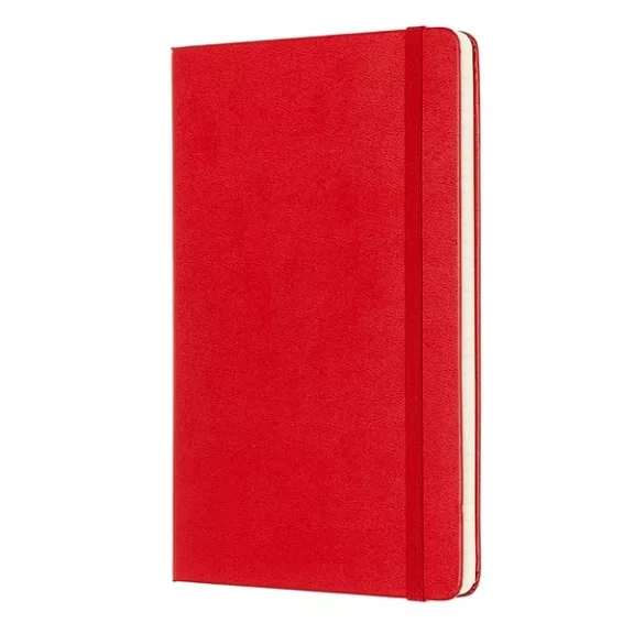Jegyzetfüzet vonalas MOLESKINE QP060R "L" keményfedeles piros