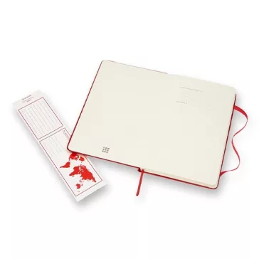   Jegyzetfüzet vonalas MOLESKINE QP060R "L" keményfedeles piros