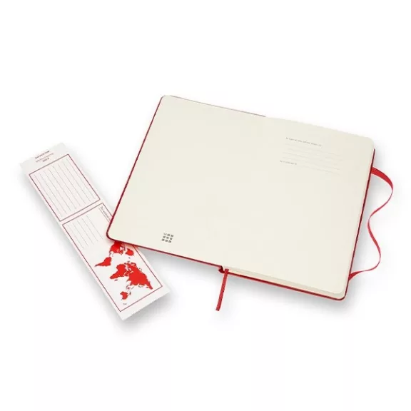 Jegyzetfüzet vonalas MOLESKINE QP060R "L" keményfedeles piros