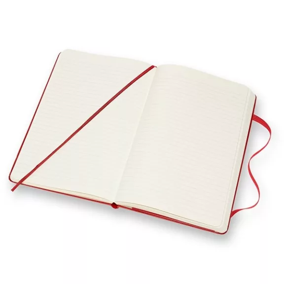 Jegyzetfüzet vonalas MOLESKINE QP060R "L" keményfedeles piros