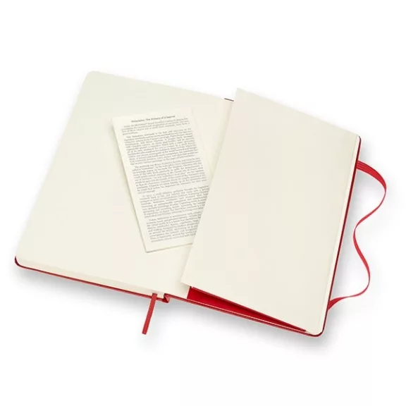 Jegyzetfüzet vonalas MOLESKINE QP060R "L" keményfedeles piros