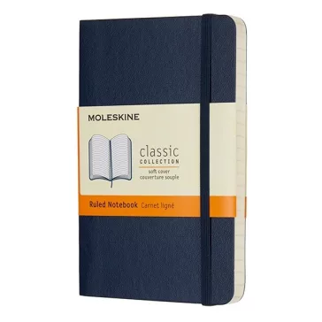   Jegyzetfüzet vonalas MOLESKINE QP611B20 "P" puhafedeles zafirkék