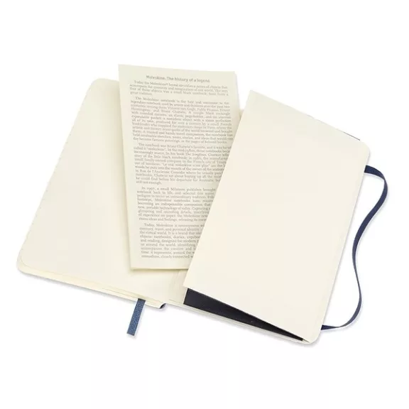 Jegyzetfüzet vonalas MOLESKINE QP611B20 "P" puhafedeles zafirkék