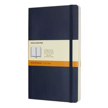   Jegyzetfüzet vonalas MOLESKINE QP616B20 "L" puhafedeles zafirkék