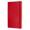 Notesz vonalas MOLESKINE QP616F2 "L" puhafedeles skarlát piros