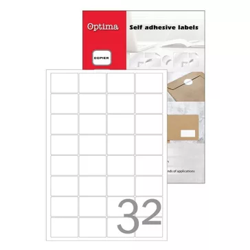   Etikett OPTIMA 32124 47,5x35mm 3200 címke/doboz 100 ív/doboz