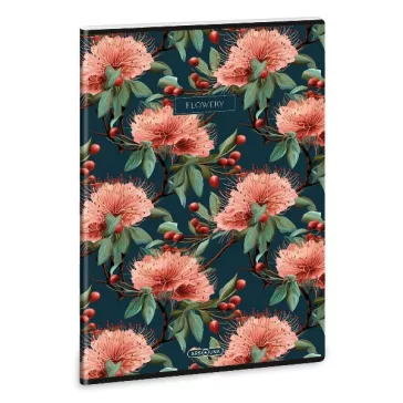   Füzet kockás ARS UNA A/4 40 lapos Extra kapcsos Flowery Green