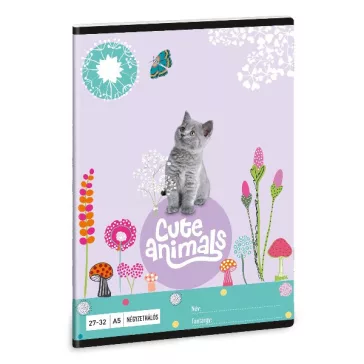   Füzet kockás ARS UNA A/5 32 lapos 27-32 Cute Animals-Kitten