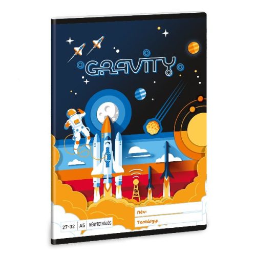 Füzet kockás ARS UNA A/5 32 lapos 27-32 Gravity