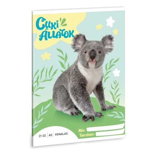 Füzet vonalas ARS UNA A/5 32 lapos 21-32 4-8. osztályos Cuki-Koala