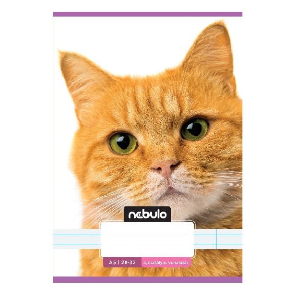 Füzet vonalas NEBULO A/5 32 lapos 21-32 4-8.osztályos Cuki I. 16 darabos