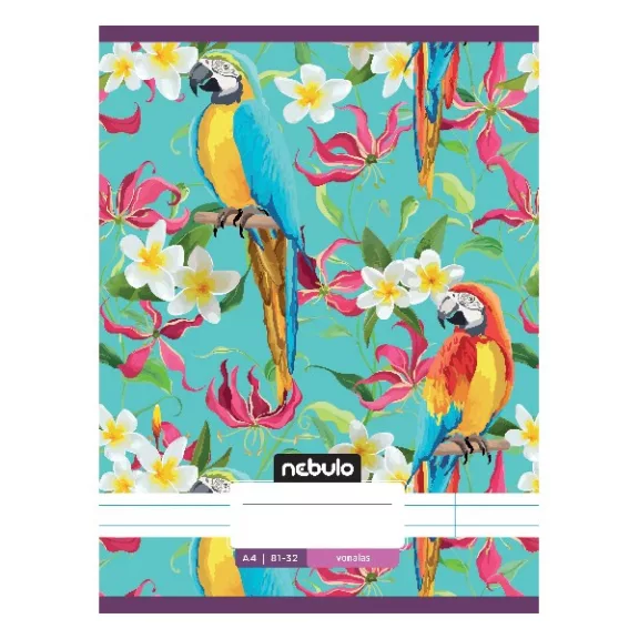 Füzet vonalas NEBULO A/4 32 lapos 81-32 L-Design 12 darabos