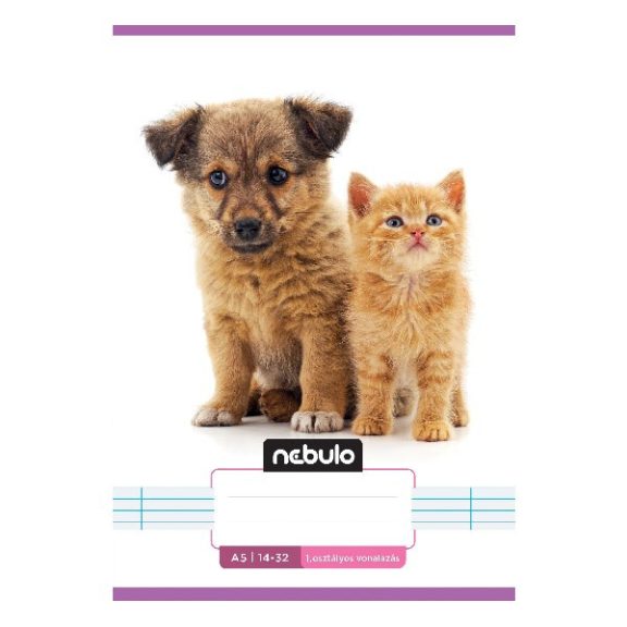 Füzet vonalas NEBULO A/5 32 lapos 14-32 1.osztályos Cuki 16 darabos