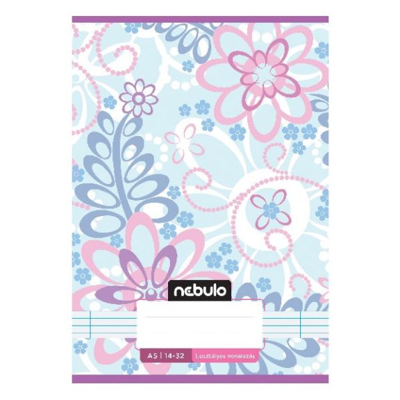 Füzet vonalas NEBULO A/5 32 lapos 14-32 1.osztályos Cuki 16 darabos