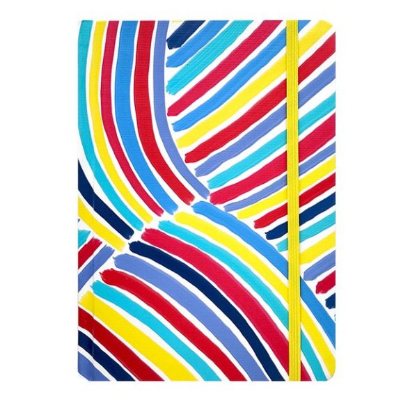 Jegyzetfüzet vonalas SPOKO A/5 96 lapos gumis keményfedeles kék ecset