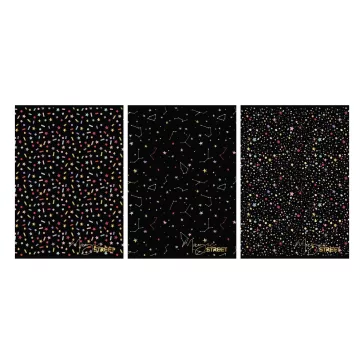Füzet vonalas STREET A/4 54 lapos Black&Gold margóval