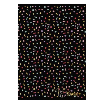 Füzet vonalas STREET A/4 54 lapos Black&Gold margóval