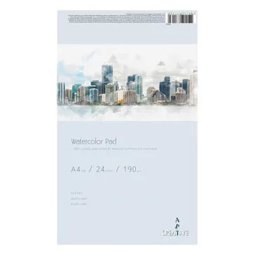 Akvarell rajztömb CREATIVE A/4 190 g 24 lapos