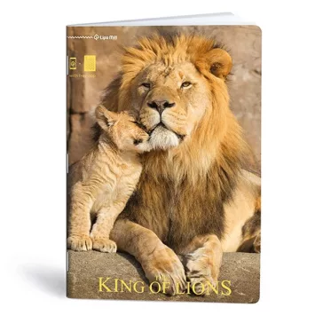 Füzet kockás LIPAMILL A/4 40 lapos King of lions