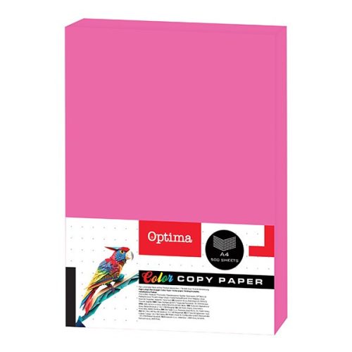 Fénymásolópapír színes OPTIMA A/4 75 g neon rózsaszín 500 ív/csomag