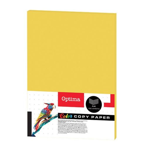 Fénymásolópapír színes OPTIMA A/4 80 g citromsárga 100 ív/csomag