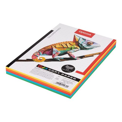 Fénymásolópapír színes OPTIMA A/4 MIX 80 g intenzív mix 10x25 ív /csomag