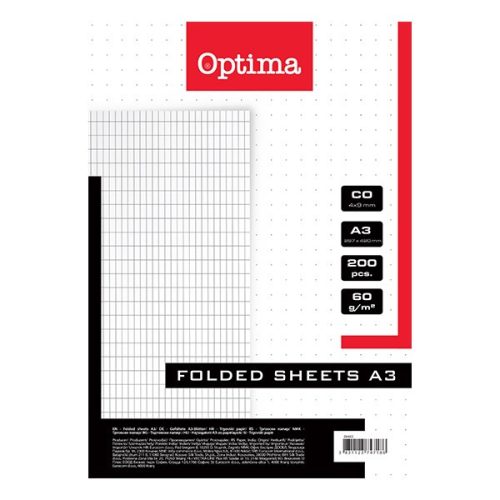 Rovatolt ív OPTIMA A/3 franciakockás 60 g 200 ív/csomag