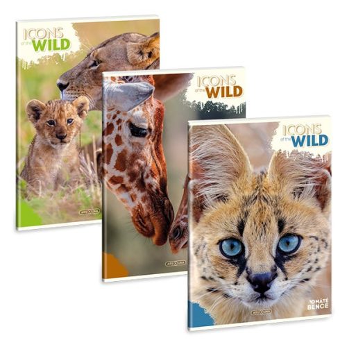 Füzet kockás ARS UNA A/4 40 lapos Extra kapcsos Icons of the Wild