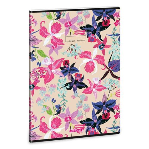 Füzet vonalas ARS UNA A/4 40 lapos Extra kapcsos Beach Flowers