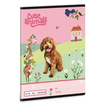  Füzet vonalas ARS UNA A/5 32 lapos 14-32 1.osztályos Cute Animals-Doggie