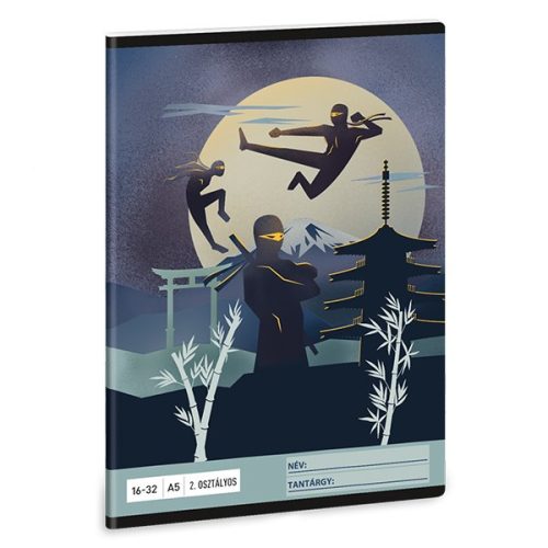 Füzet vonalas ARS UNA A/5 32 lapos 16-32 2. osztályos Ninjas in the Dark