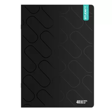 Füzet kockás ICO Student Black Prémium A/4 40 lapos