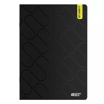 Füzet kockás ICO Student Black Prémium A/4 40 lapos